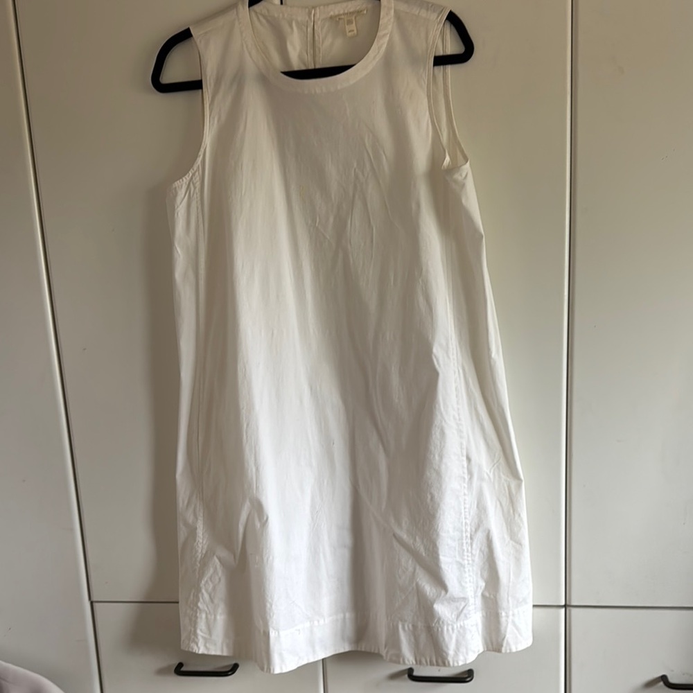 Eileen Fisher White Sleeveless Dress